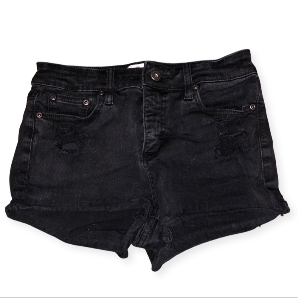 Black Denim Shorts! Matches anything and everything you choose to wear!